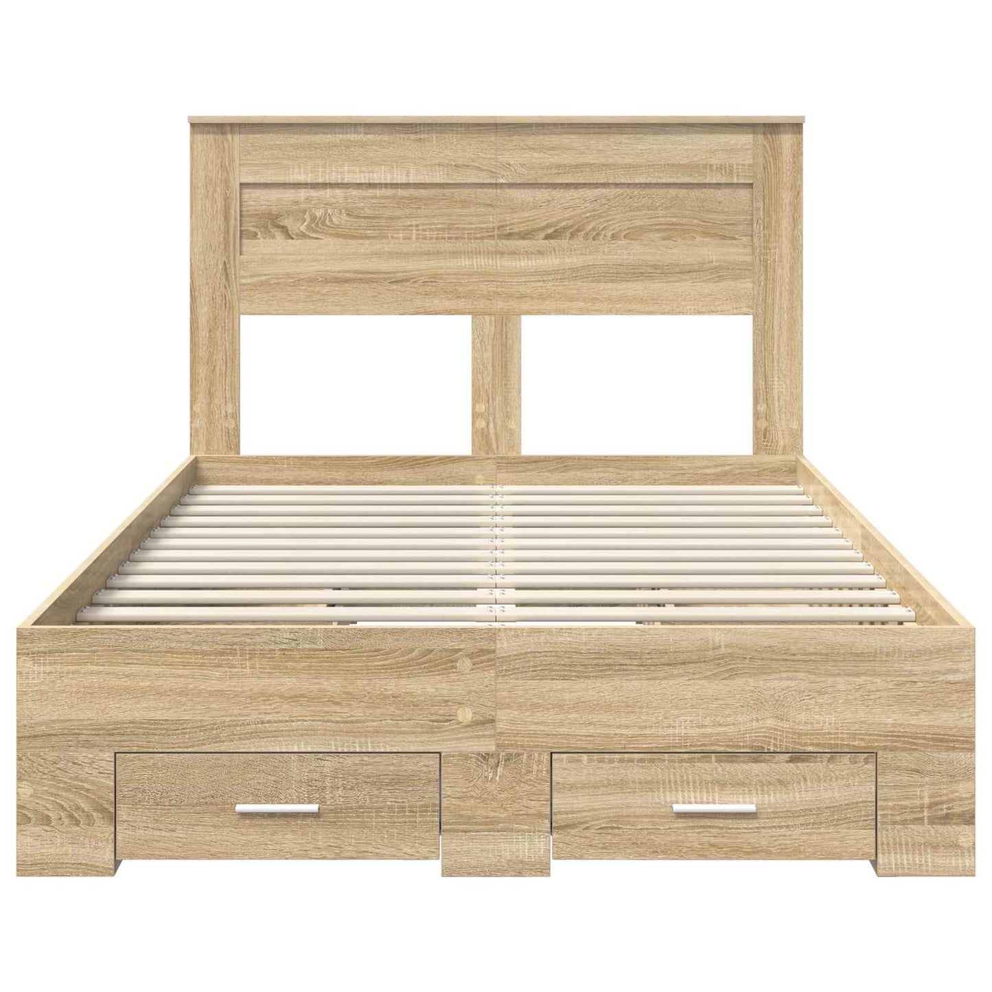 Bettrahmen mit Kopfteil Sonoma-Eiche 135 x 190 cm Holzwerkstoff