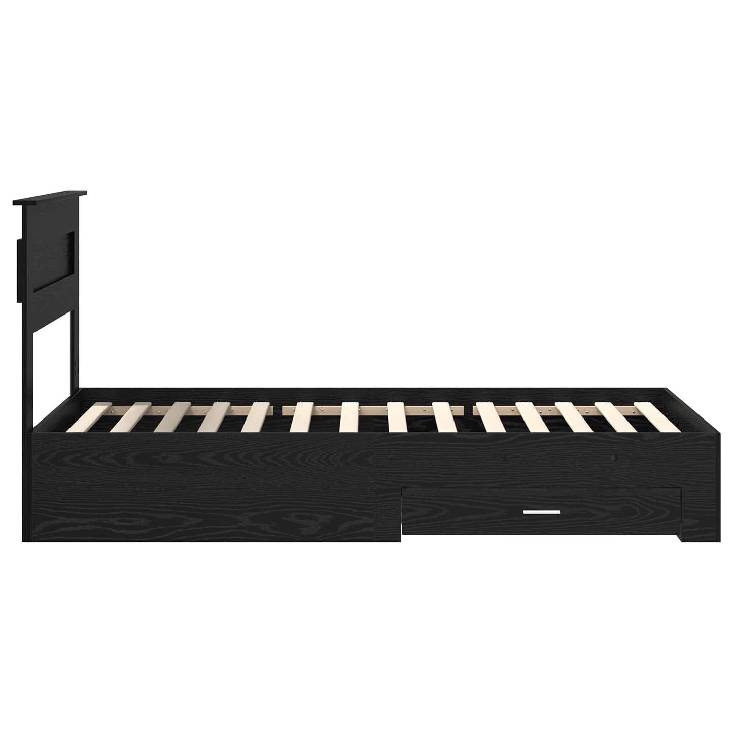 Bettrahmen Schwarz Eichen-Optik 100 x 200 cm Holzwerkstoff