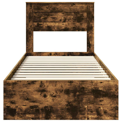 Bettrahmen Geräucherte Eiche 100 x 200 cm Holzwerkstoff