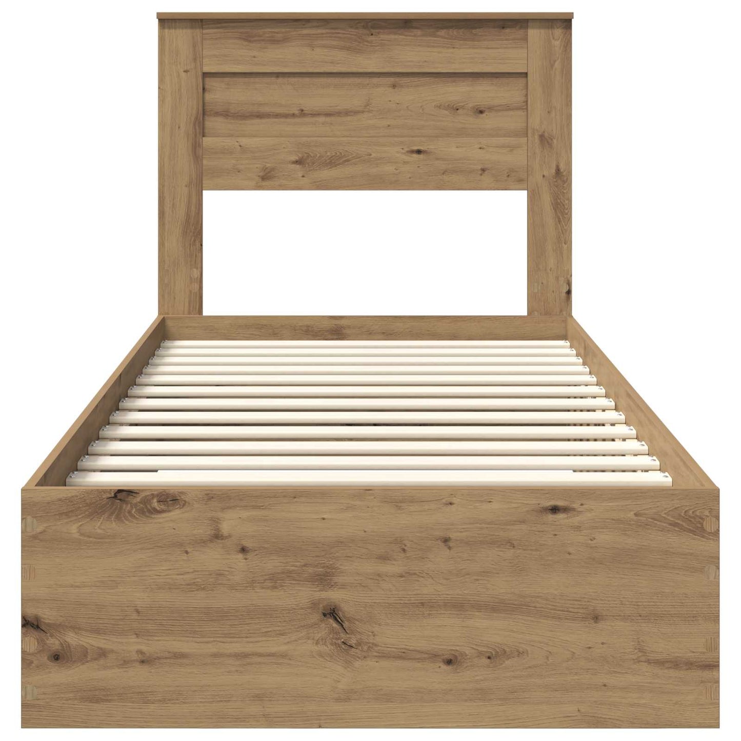 Bettrahmen mit Kopfteil Artisan-Eiche 90 x 200 cm Holzwerkstoff
