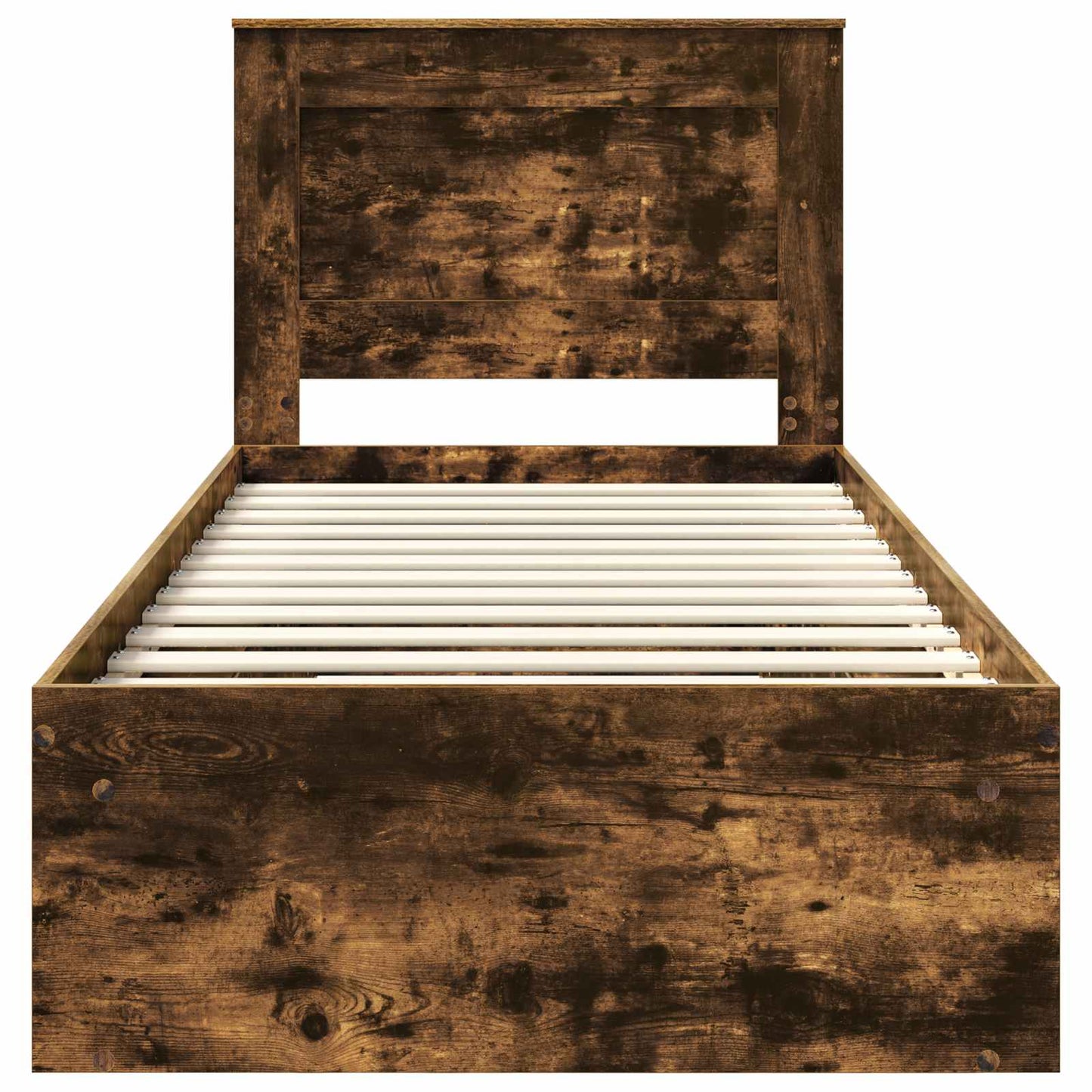 Bettrahmen Geräucherte Eiche 90 x 190 cm Massives Kiefernholz