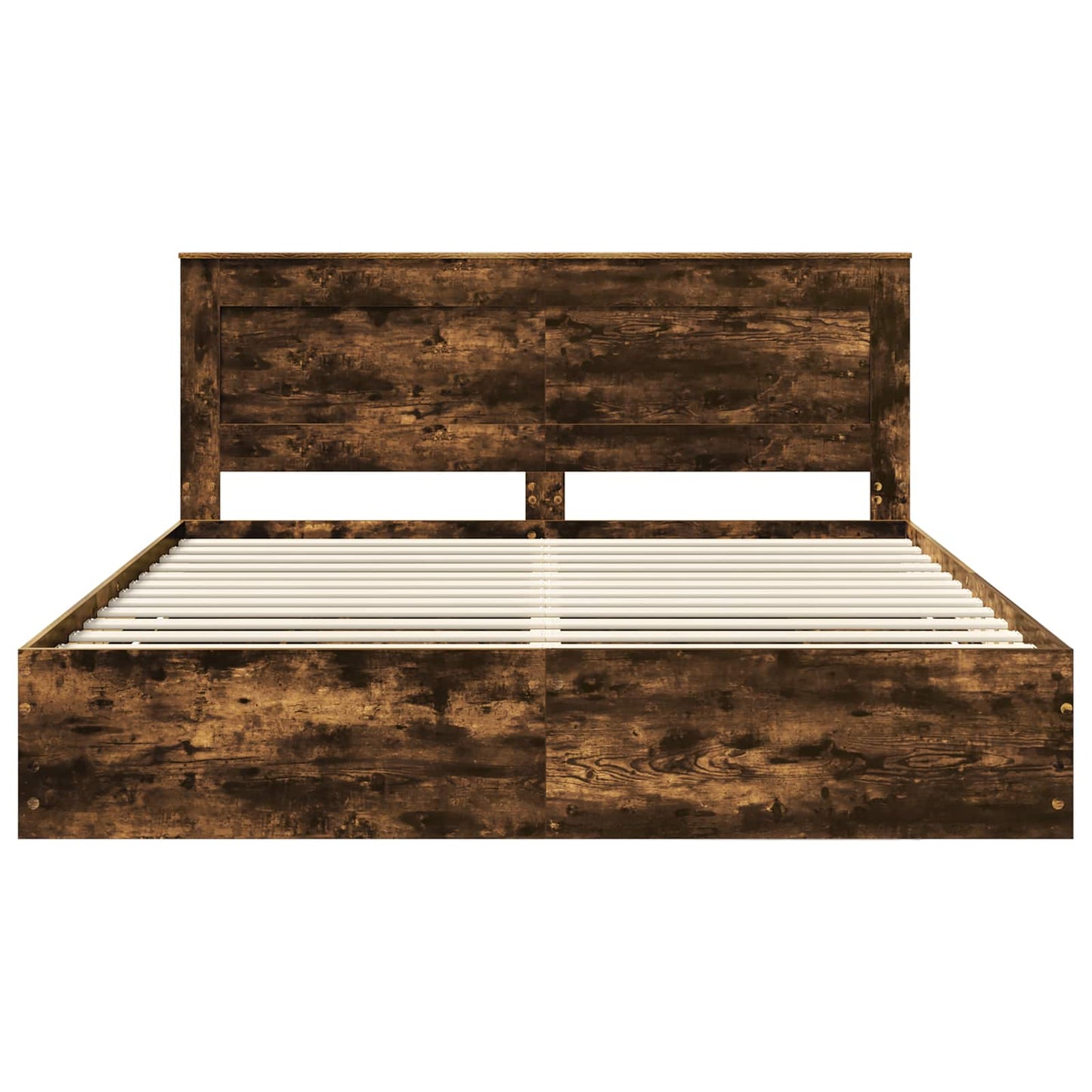 Bettrahmen Geräucherte Eiche 200 x 200 cm Ingenieurs Holz