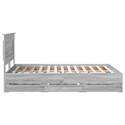 Bettrahmen Graues Sonoma 160 x 200 cm Ingenieurs Holz