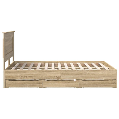 Bettrahmen Sonoma-Eiche 140 x 190 cm Ingenieurs Holz
