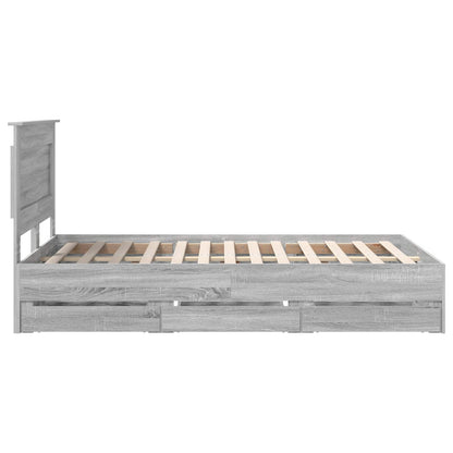 Bettrahmen Graues Sonoma 120 x 200 cm Ingenieurs Holz
