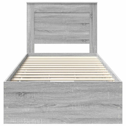 Bettrahmen Graues Sonoma 90 x 190 cm Ingenieurs Holz