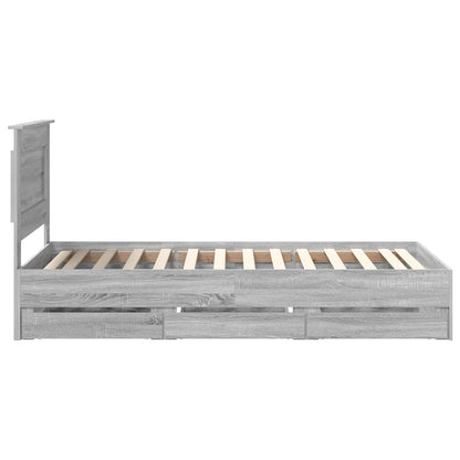 Bettrahmen Graues Sonoma 90 x 190 cm Ingenieurs Holz