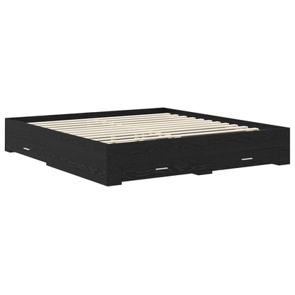 Bettgestell mit Schubladen mit Kopfteil Holzwerkstoff