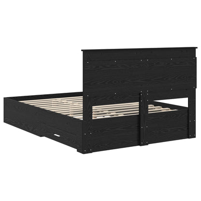 Bettgestell mit Schubladen mit Kopfteil Holzwerkstoff