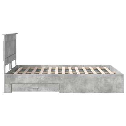 Bettgestell mit Schubladen mit Kopfteil Holzwerkstoff