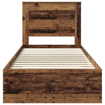 Bettgestell mit Schubladen mit Kopfteil Holzwerkstoff