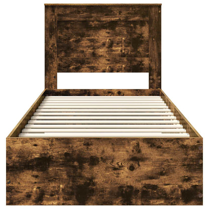 Bettgestell mit Schubladen mit Kopfteil Holzwerkstoff