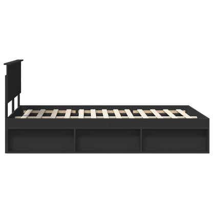 Bettrahmen Schwarz 120 x 200 cm Massives Kiefernholz