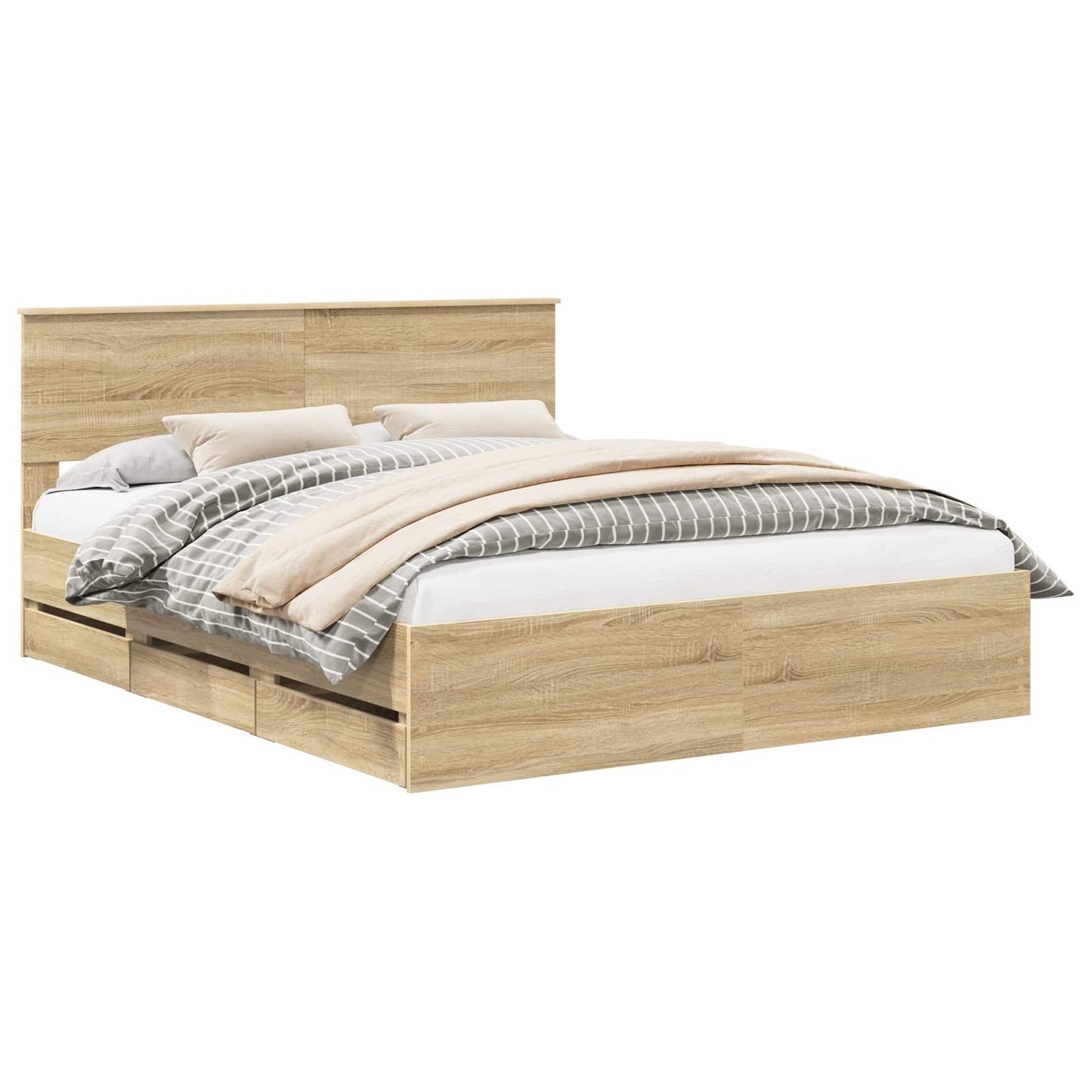 Bettrahmen Sonoma-Eiche 160 x 200 cm Ingenieurs Holz