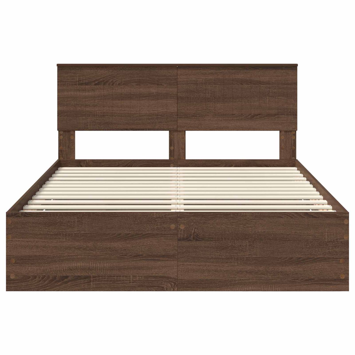 Bettrahmen Braun Eichen-Optik 135 x 190 cm Ingenieurs Holz