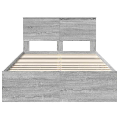 Bettrahmen Graues Sonoma 120 x 200 cm Ingenieurs Holz