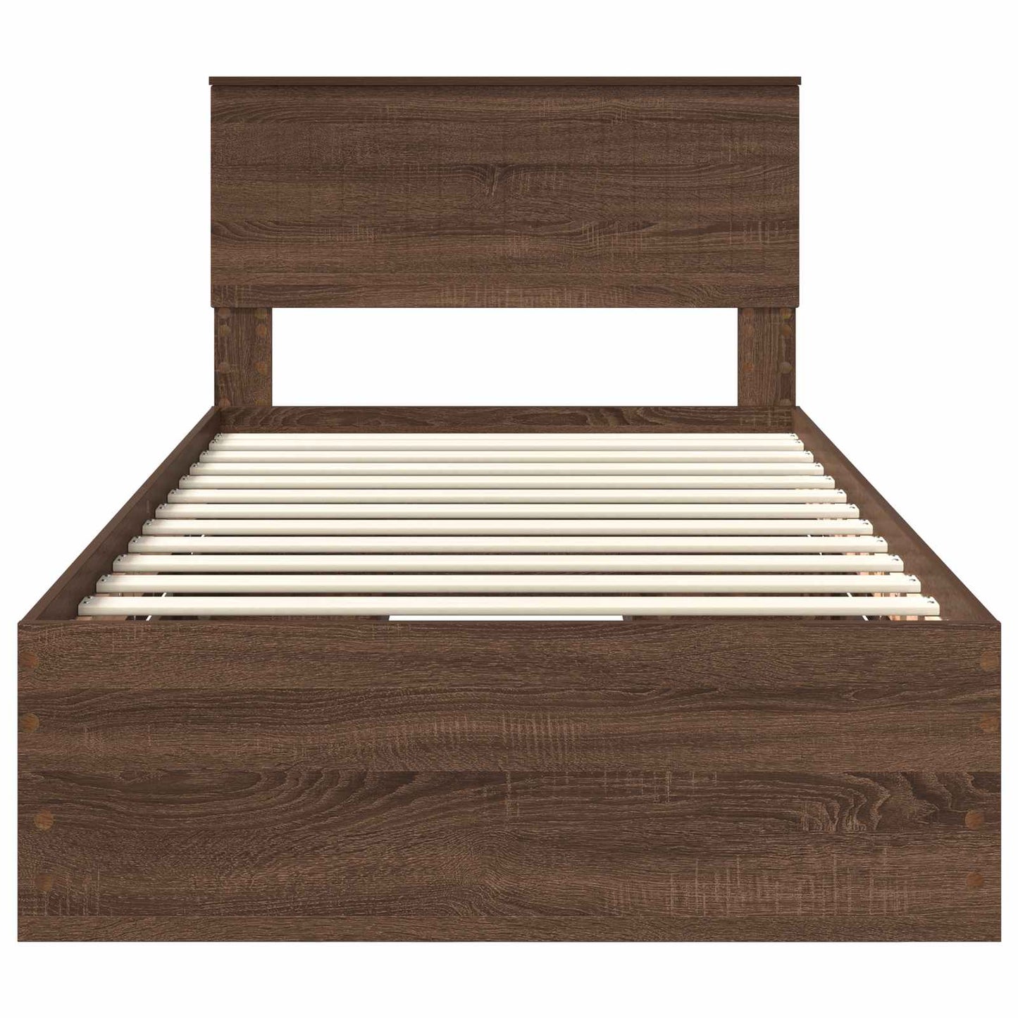 Bettrahmen Braun Eichen-Optik 100 x 200 cm Ingenieurs Holz