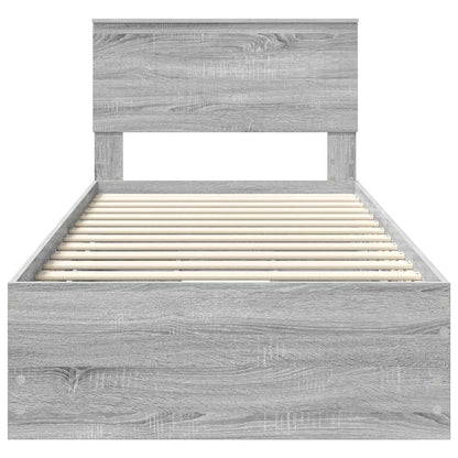 Bettrahmen Graues Sonoma 90 x 200 cm Ingenieurs Holz