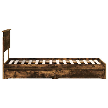 Aufbewahrungsbett Geräucherte Eiche 75 x 190 cm Holzwerkstoff