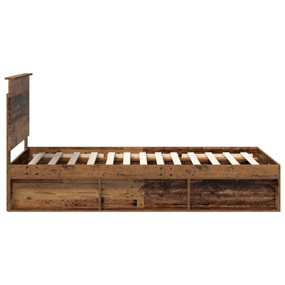 Bettrahmen Altholz 100 x 200 cm Massives Kiefernholz