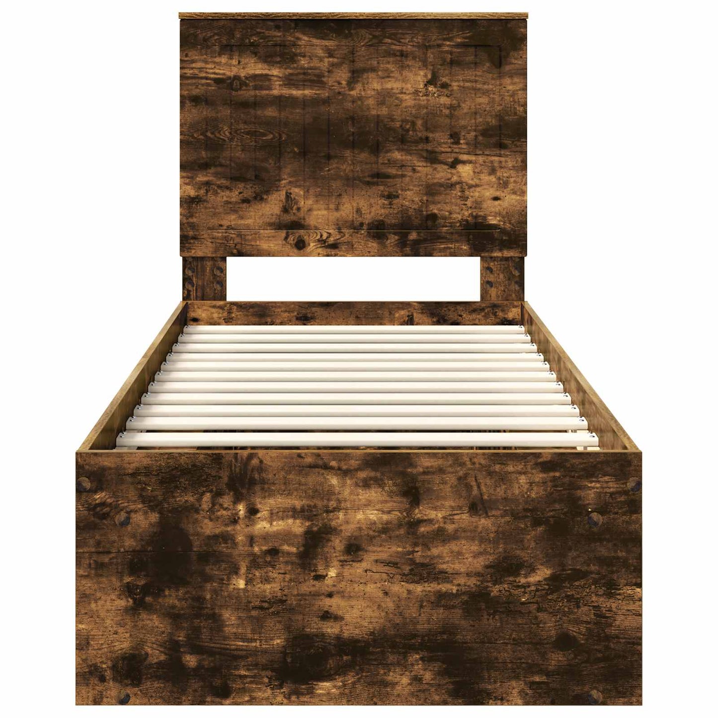 Bettrahmen Geräucherte Eiche 75 x 190 cm Massives Kiefernholz