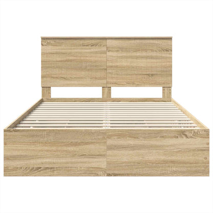 Bettrahmen Sonoma-Eiche 140 x 190 cm Ingenieurs Holz