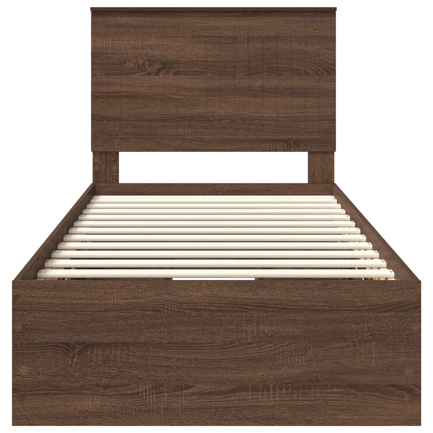 Bettrahmen Braun Eichen-Optik 90 x 190 cm Ingenieurs Holz