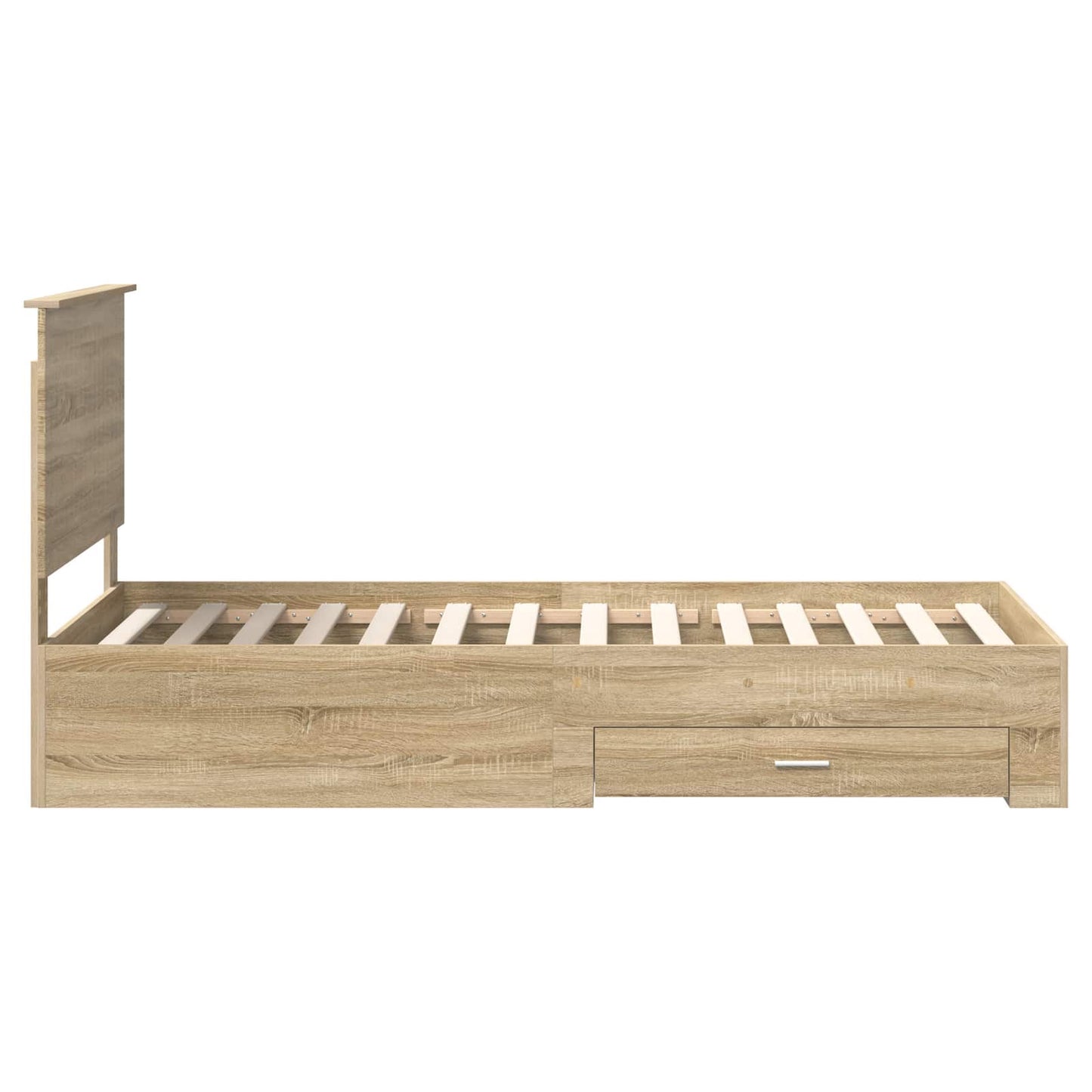 Bettrahmen mit Kopfteil Sonoma-Eiche 90 x 200 cm Holzwerkstoff