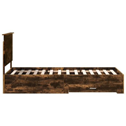 Bettrahmen Geräucherte Eiche 90 x 200 cm Holzwerkstoff