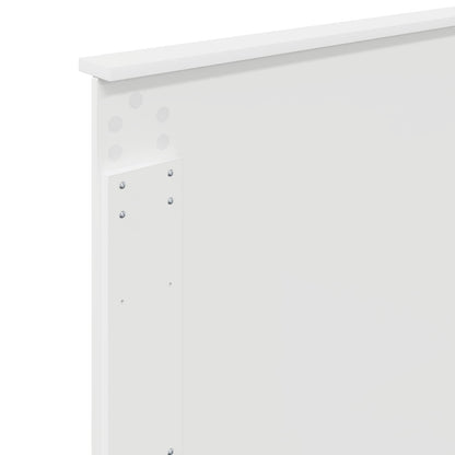 Bettrahmen mit Kopfteil Weiß 90 x 190 cm Holzwerkstoff