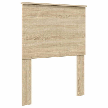 Bettrahmen Sonoma Eiche und Silber 70 x 190 cm Holzwerkstoff