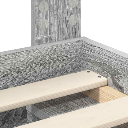Bettrahmen Graues Sonoma 150 x 200 cm Massives Kiefernholz