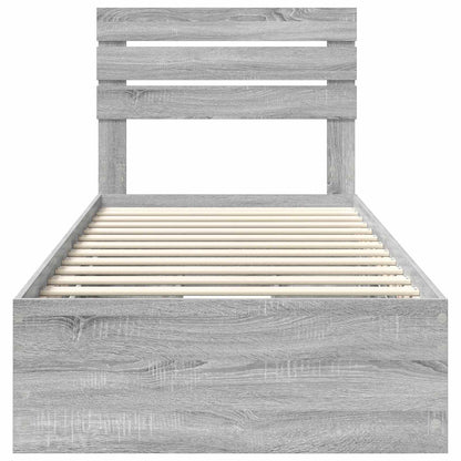 Bettrahmen Graues Sonoma 90 x 190 cm Ingenieurs Holz