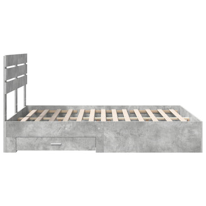 Bettgestell mit Schubladen mit Kopfteil Holzwerkstoff