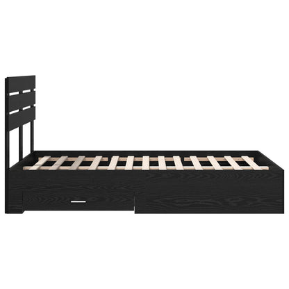 Bettgestell mit Schubladen mit Kopfteil Holzwerkstoff