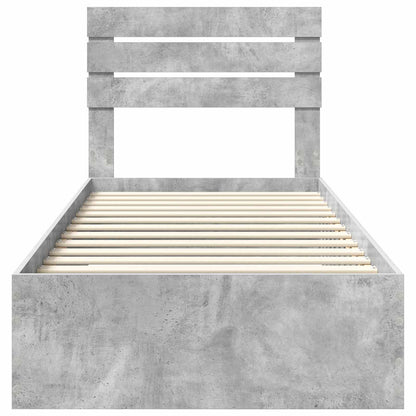 Bettgestell mit Schubladen mit Kopfteil Holzwerkstoff