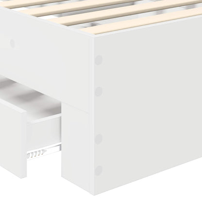 Bettgestell mit Schubladen mit Kopfteil Holzwerkstoff