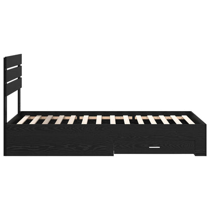 Bettgestell mit Schubladen mit Kopfteil Holzwerkstoff