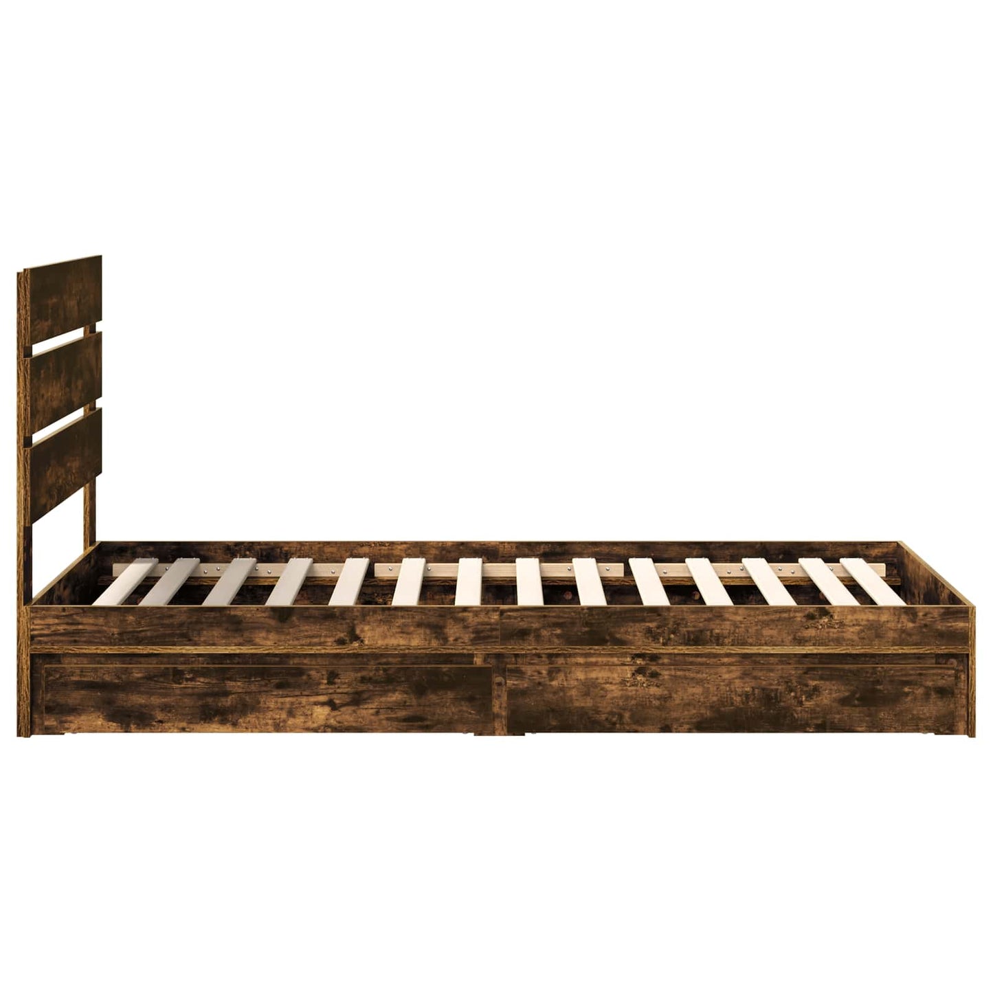 Aufbewahrungsbett Geräucherte Eiche 100 x 200 cm Holzwerkstoff