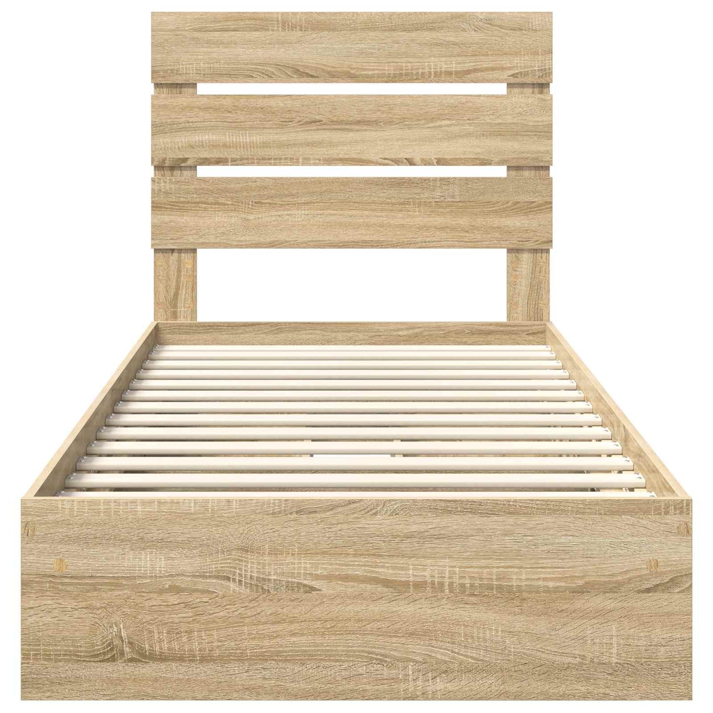 Aufbewahrungsbett Sonoma-Eiche 90 x 200 cm Holzwerkstoff