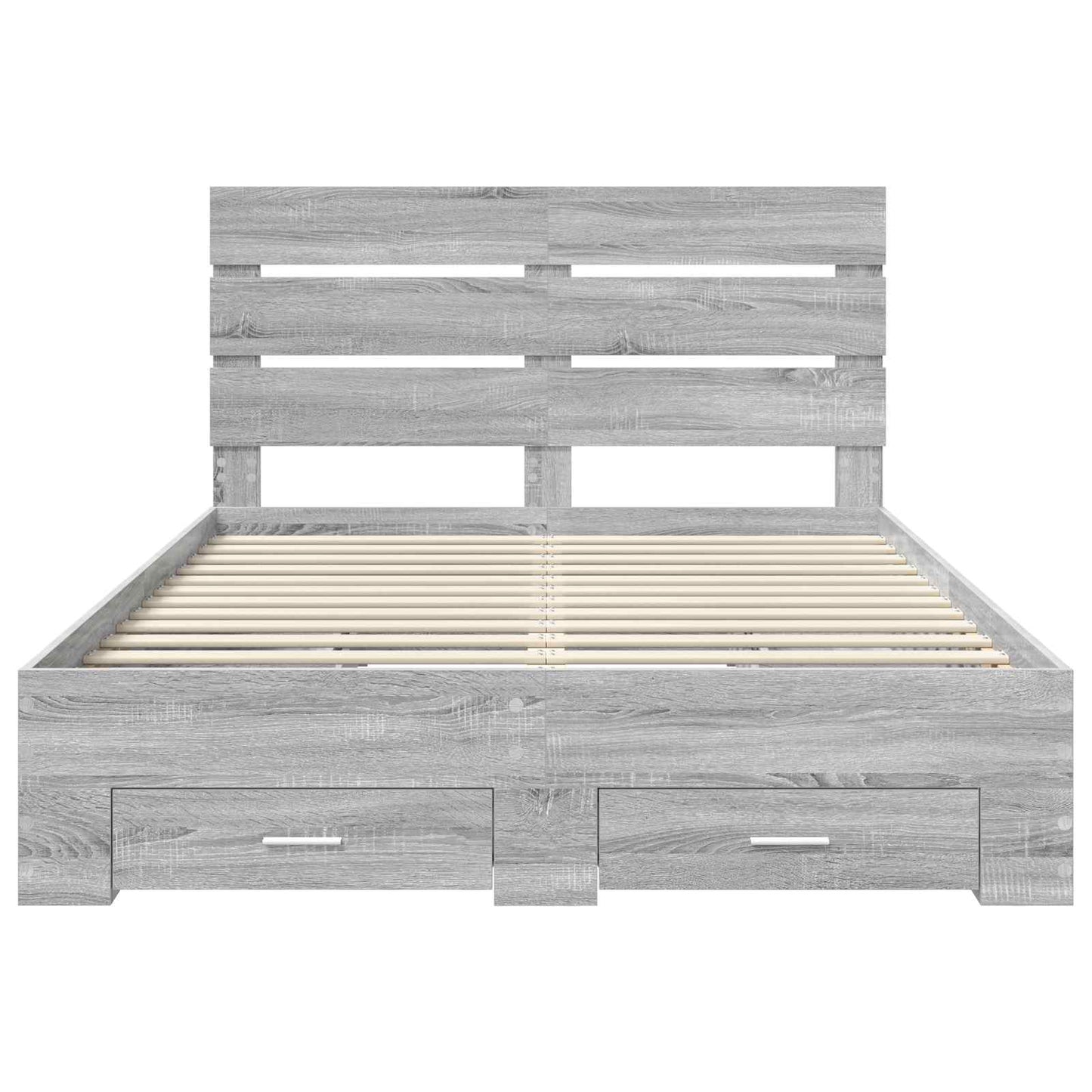 Bettrahmen Graues Sonoma 150 x 200 cm Holzwerkstoff