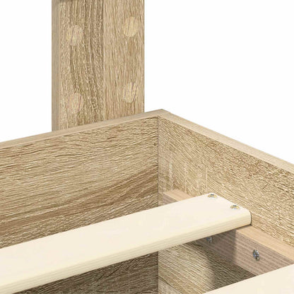 Bettrahmen mit Kopfteil Sonoma-Eiche 140 x 190 cm Holzwerkstoff
