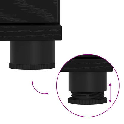 Flurbank mit Kissen mit Regal Schwarze Eiche 60 x 38 x 46 cm