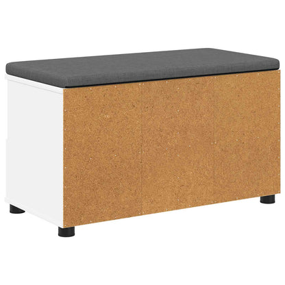 Flurbank mit Kissen mit Schubladen Weiß 80 x 38 x 46 cm