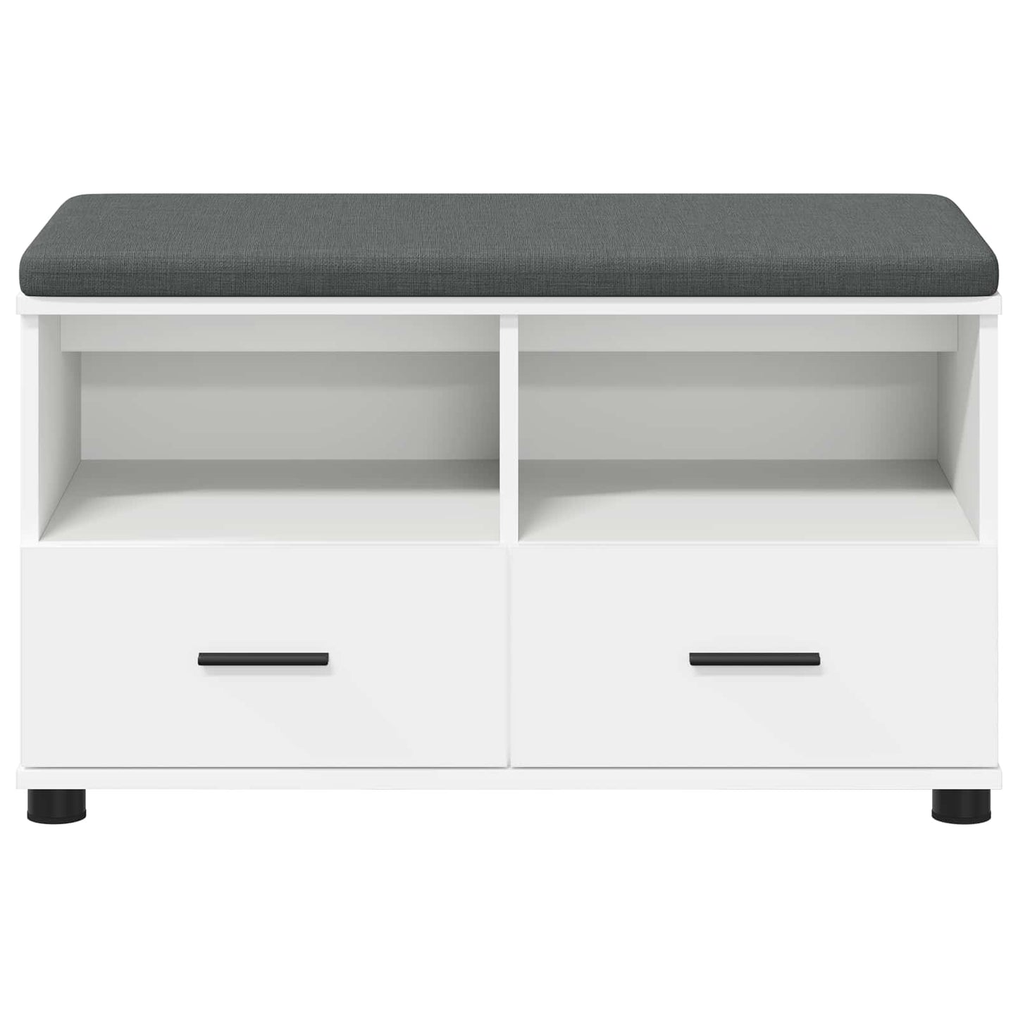 Flurbank mit Kissen mit Schubladen Weiß 80 x 38 x 46 cm