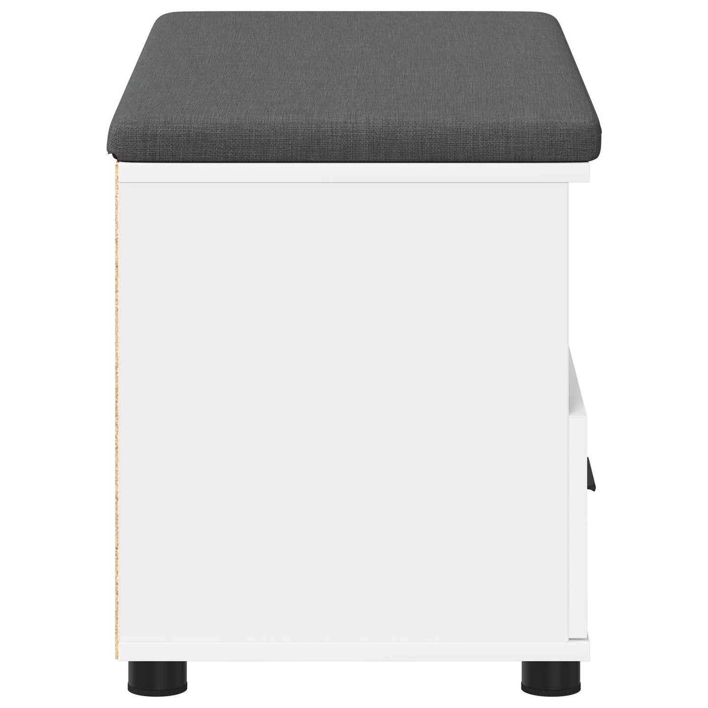 Flurbank mit Kissen mit Schubladen Weiß 80 x 38 x 46 cm