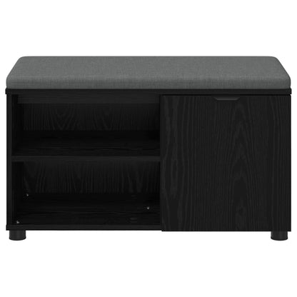 Flurbank mit Kissen mit Regal Schwarze Eiche 80 x 38 x 46 cm