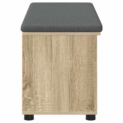 Flurbank mit Kissen mit Regal Sonoma-Eiche 100 x 38 x 46 cm