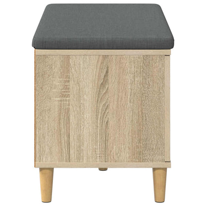 Flurbank mit Kissen mit Speicher Sonoma-Eiche 80 x 38 x 46 cm
