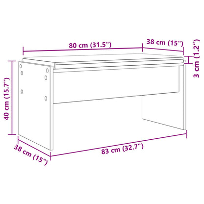 Flurbank mit Kissen Sonoma-Eiche 83 x 38 x 40 cm